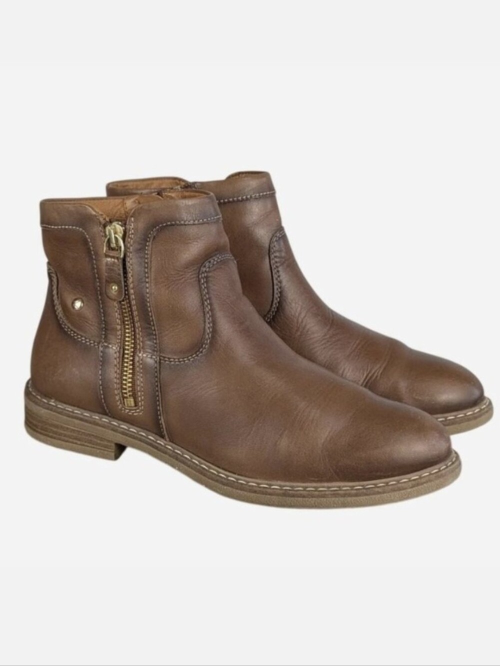 Pikolinos Aldaya W8J-8747 Calfskin Leather Ankle Boot Brandy US 7-7.5